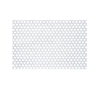 PATIKIL 7.9" x 3.9" 304 Stainless Steel Perforated Sheet, 2Pcs 0.3" Round Hole 20GA Expanded Metal Mesh Plate Screen Decorative Meshes for Ventilation Grill