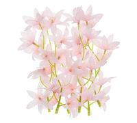 PATIKIL 7 Inch Artificial Orchid Flower, 24 Pcs Floating Candles Simulation Flower Cylinder Vase Fillers for Home Wedding Decoration, Pink