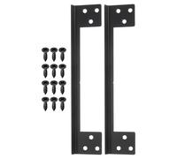 PATIKIL 7 Inch Door Latch Cover, 2 Pcs Door Latch Shield Plates Security Reinforcement Plates with Screw Cover The Gap Between Door Lock Frame Home Room, Black