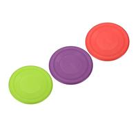 PATIKIL 7 Inch Flying Disc, 3Pcs TPR Flying Discs Soft Waterproof for Adults Dog Outdoor Playing Sport Game, 3 Color