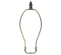 PATIKIL 7 Inch Lamp Harp Kit with 0.7" Tall Solid Zinc Alloy Finial, 1 Set Heavy Duty Bracket with Standard Saddle & Finial Detachable Shade Holder for Table Floor Lamps, Bronze