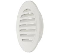 PATIKIL 7 Inch Round Soffit Vent, Aluminum Alloy Wall Vent Grille Cover Exterior Exhaust Louvered Vent with Built-in Mesh for Kitchen Bathroom Garage, Light Gray