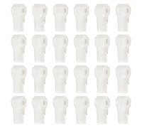 PATIKIL 7 mm Stop Peg Lock, 25 Pcs Pegboard Hooks Anti Sweep Theft Hook Locks Plastic Pegs for Mobile Accessories Shop Clothes Retail Security Display, White