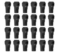 PATIKIL 7 mm Stop Peg Lock, 25 Pcs Pegboard Hooks Anti Sweep Theft Hook Locks Plastic Pegs for Mobile Accessories Shop Clothes Retail Security Display, Black