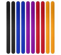 PATIKIL 7 x 0.5 x 0.05 Inch Anodized Aluminum Bracelet Blanks 10Pcs Metal Stamping Engraving Blanks for Cuff Bracelet Jewelry Making DIY Crafts, 5 Colors