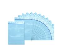PATIKIL 7 x 10cm Anti-Static Seal Top Plastic Bag, 100 Pack Zipper Reclosable Flat Poly Bags for Bakery Treats Clothing Electronic Components Accessories, Blue