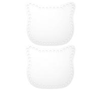 PATIKIL 7 x 6 Inch Crochet Basket Base, 2Pcs Acrylic Cat Bag Making Supplies Purse Bottoms Shaper Weaving Knitting Kit for Crochet Shoulder Bag Handbag Purse Craft