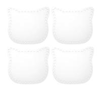 PATIKIL 7 x 6 Inch Crochet Basket Base, 4Pcs Acrylic Cat Bag Making Supplies Purse Bottoms Shaper Weaving Knitting Kit for Crochet Shoulder Bag Handbag Purse Craft