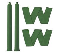 PATIKIL 7' x 6" Sand Bag for Flooding, 4 Pack Long Canvas Sandbags Thickened Water barriers for Flooding with Binding Elastic Band for Door Flood Control, Green