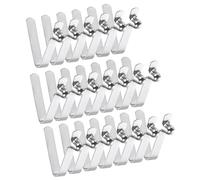PATIKIL 7 x 6mm Kayak Paddle Snaps, 20 Pack Tent Pole Clips Steel V Shaped Single Pin Push Button Spring Clips Lock Tube Pole Clips for Camping Awning, Silver Tone, 30mm Long