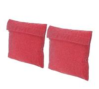 PATIKIL 7"x7" Reusable Snack Bag Sandwich Bag, 2 Pack Hook and Loop Fastener Flip Snack Sack Polyester Washable Portable, Fuchsia