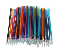 PATIKIL 70 Pcs Erasable Gel Pens Refills, 0.5mm Heat Erasable Pens Refills for Fabric Disappearing Ink Fabric Marking Pen for Sewing Quilting Writing, Multicolor Ink