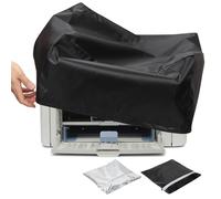 PATIKIL 70 x 45 x 30cm Printer Dust Cover Case, 2Pcs Water Proof Static Free Polyester Protective Covers Jacket for Various Printers or Copiers, Black and Silver
