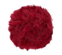 PATIKIL 70 Yards Faux Fur Yarn, 1 Skeins Fuzzy Yarn Crochet Fluffy Soft Chunky Polyester Plush Fur Eyelash for Crocheting Knit Blanket Rug Sweater Scarf Hat Bear Craft, Dark Red