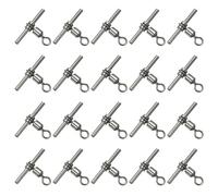 PATIKIL 70Lbs Fishing Swivels, 20 Pack 3-Way T-Shape Brass Swivels Sleeve Fishing Tackle High Strength Cross Line Swivels for Rigs Freshwater Saltwater (5#)