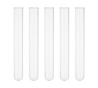 PATIKIL 70ml Test Tubes, 5pcs 7.87x0.98in Glass Clear Round Bottom Test Tube Containers for Bead Party Candy Bath Salt Storage Scientific Experiment Plant Propagation