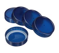 PATIKIL 70mm / 2-3/4" Regular Mouth Plastic Mason Jar Lids, 1Set/10 Pack Canning Jars Caps with Silicone Sealing Ring for Kitchen Storage, Sapphire Blue