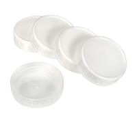 PATIKIL 70mm / 2-3/4" Regular Mouth Plastic Mason Jar Lids, 1Set/24 Pack Canning Jars Caps with Silicone Sealing Ring for Kitchen Storage, White
