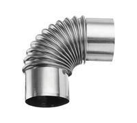 PATIKIL 70mm 90 Degree Stove Pipe, Stainless Steel Tent Elbow Stove Chimney Pipe Flue Extension with Aluminum Foil Tape for Camping Stove Vent Water Heater Smoke Exhaust