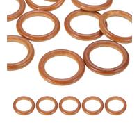 PATIKIL 70mm Natural Wooden Rings, 10 Pack Wood Ring Round Linking Rings Wood Loop Circle for Craft Pendant DIY Jewelry Making Macrame, Light Brown