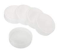PATIKIL 70mm Regular Mouth Plastic Mason Jar Lids, 1Set/6 Pack Canning Jars Caps with Silicone Sealing Ring for Kitchen Storage, White