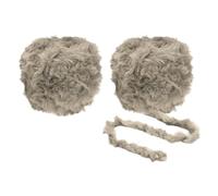 PATIKIL 70yds Faux Fur Yarn 2 Skeins Fuzzy Yarn Crochet Khaki | Fluffy Yarn,Soft Chunky,Polyester Plush Fur Eyelash,for Crocheting Knit Blanket Rug Sweater Scarf Hat Bear Craft