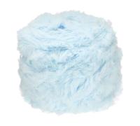 PATIKIL 70yds Faux Fur Yarn, Fuzzy Crochet Fluffy Soft Chunky Polyester Plush Fur Eyelash for Knit Blanket Rug Sweater Scarf Hat Bear Craft, Light Blue