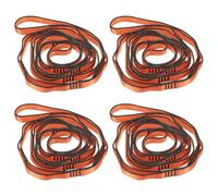 PATIKIL 71 Inch Daisy Chain Straps, 4 Pack Strong Climbing Strap Adjustable Nylon Chain Sling with 8 Loops for Aerial Yoga Hammock Swing, Orange