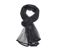 PATIKIL 71"x35" Camouflage Netting Camo Scarf, Mesh Net Camo Veil Camo Neck Scarves Desert Mesh Scarves for Outdoor Games, Black