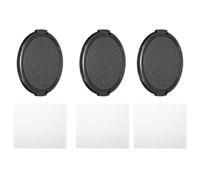 PATIKIL 72mm Lens Cap, 3 Pack Sides Pinch Snap Camera Lens Cover for Front Lens with Cloth, Suitable for 72mm Thread Universal DSLR Lenses for Nikon, for Fujifilm, for Pentax, for Leica