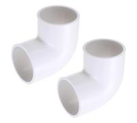 PATIKIL 72mm OD Elbow 90 Degree Duct Connector, 2 Pcs PVC Plastic Dryer Hose Connector Pipe Fitting Adapter Coupling for Vent Hose or Straight Pipe Systems DIY, White