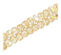 PATIKIL 75 Pcs 8mm OD 5mm Thick Gold Crystal Rondelle Faceted Cut Gemstone Strand Spacer Beads for Craft, Bracelet, Necklace