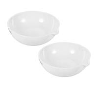 PATIKIL 75ml Porcelain Crucible Dish, 2 Pack Ceramic Evaporation Bowl Cup Pot for Melting Casting Refining