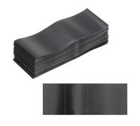 PATIKIL 75x28mm PVC Perforated Shrink Bands, 250Pcs 2 Mil Thick Heat Shrink Seal Wrap Fit for 1.5"-1.75" Cap Diameter Essential Oil Bottles Jars Cans Tin, Black