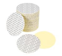 PATIKIL 76mm/2.99" Foam Lid Liner 60pcs Adhesive Round PS Pressure Sensitive Seals, Cap Liners Resistant Tamper for Plastic Glass Jar Bottle Cap Canning Vials Seals Black Text, White
