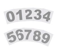 PATIKIL 76mm Reflective Number Stickers 0-9, 2 Set Vinyl Mailbox Number Decals Self-Adhesive Stickers for Outside Cars Doors Windows Signs Indoor Outdoor, Grey