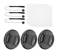 PATIKIL 77mm Lens Cap Set, 3Pack Center Pinch Snap Camera Lens Cover for Front Len Suitable for 77mm Thread Universal DSLR Lenses for Nikon, for Fujifilm, for Pentax, for Leica