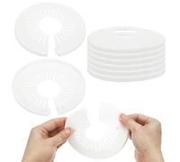 PATIKIL 78mm Plumbing Cover Plates, 9 PCS Wall Split Flange Pipe Cover Decoration Escutcheon Plate Collar Flange Water Pipe Cover Decoration PP Plastic for Wall Pipe Tube Hole, White