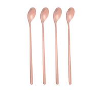 PATIKIL 7inch Teaspoons, 4pcs Long Spoon Coffee Spoon 304 Stainless Steel Long Handle Iced Tea Spoon Tea Spoons for Stirring Cocktail Coffee Bar Set Hot Tea Party, Rose Gold