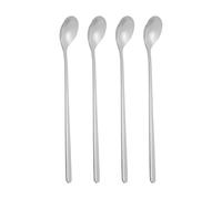 PATIKIL 7inch Teaspoons, 4pcs Long Spoon Coffee Spoon 304 Stainless Steel Long Handle Iced Tea Spoon Tea Spoons for Stirring Cocktail Coffee Bar Set Hot Tea Party, Silver