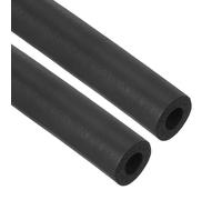 PATIKIL 7mm ID x 15mm OD x 1m Long Pipe Insulation Foam Tube, 2pcs Pipe Cover Wrap Roll EPDM Bar Tubing for Handle Grip Guitar Stand AC Units, Exercise Machine Handle, Black