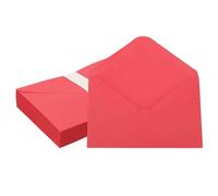 PATIKIL 7x5 Inch Invitation Envelopes, 50 Pcs A7 Greeting Card Envelopes V-Flap Card Sleeves for Mailing Wedding Sending Birthday Graduation Gift Party, Red