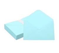PATIKIL 7x5 Inch Invitation Envelopes, 50 Pcs A7 Greeting Card Envelopes V-Flap Card Sleeves for Mailing Wedding Sending Birthday Graduation Gift Party, Light Blue