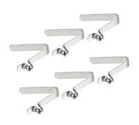 PATIKIL 7x6mm Kayak Paddle Snaps, 6 Pack Tent Pole Clips Steel V Shaped Single Pin Push Button Spring Clips Lock Tube Pole Clips for Camping Awning