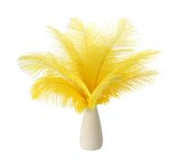 PATIKIL 8-10 Inch(20-25cm) Ostrich Feathers, 30 Pack Artificial Ostrich Feathers Bulk for Wedding Party Centerpieces Decorations Crafts Yellow (5inch Width)