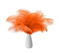 PATIKIL 8-10 Inch(20-25cm) Ostrich Feathers, 30 Pack Artificial Ostrich Feathers Bulk for Wedding Party Centerpieces Decorations Crafts Orange (5inch Width)