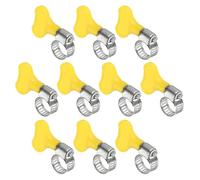 PATIKIL 8-12mm Stainless Steel Hose Clamp, 10 Pcs Bolt Hose Clamps Assortment Kit Adjustable Pipe Hose Clip Tube Clamps for Automotive Garden
