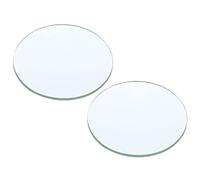 PATIKIL 8" (200mm) Focal Length Double Convex Lens, 2 Pack 75mm Diameter 9mm Height Glass Optically Polished Round Edges Lens for Physics Experiment, Clear