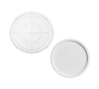 PATIKIL 8.3" Round Tray Resin Mould with Edge, Plate Silicone Moulds for Epoxy Resin Jewelry Storage Containers Blank Casting Mould for DIY Craft Home Decorations Making Tool, White