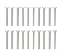 PATIKIL #8-32 * 1-1/2" Button Head Socket Cap Screws, 20 Pcs 304 Stainless Steel 18-8 Socket Cap Screw Bolts Allen Hex Drive Full Thread UNC